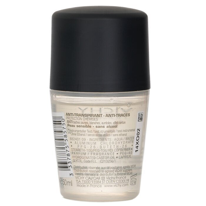 Vichy Homme 48H* Anti Perspirant & Anti-Stains (Shirt Protection) Roll-On (For Sensitive Skin) 50ml