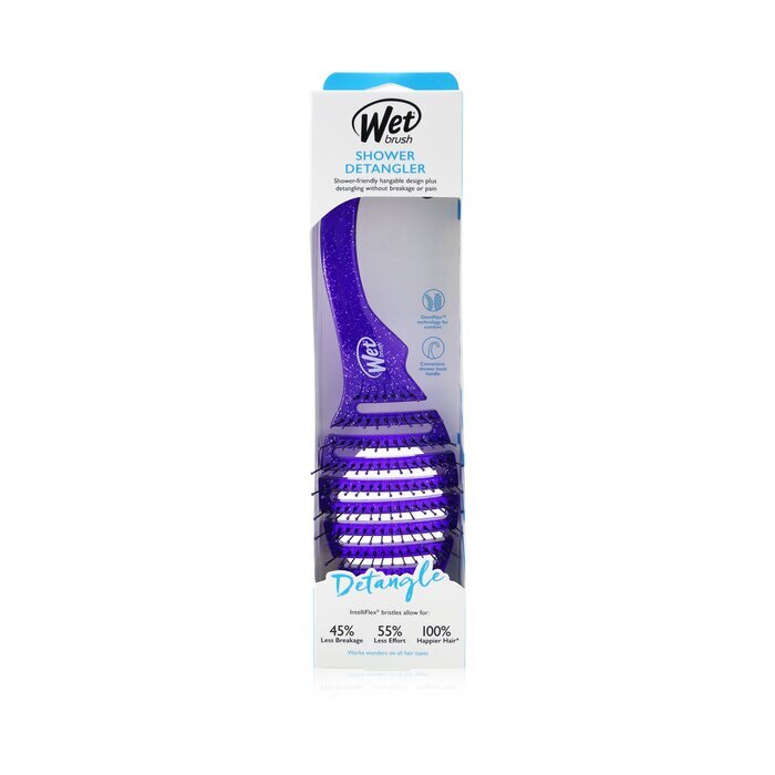 Wet Brush Shower Detangler - Purple Glitter 1pc