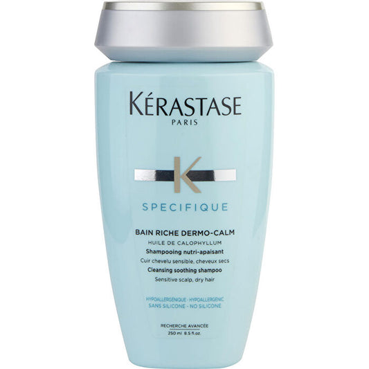 Kerastase Specifique Bain Riche Dermo-Calm Shampooing Nettoyant Apaisant (Cuir Chevelu Sensible, Cheveux Secs) 250ml/8.5oz