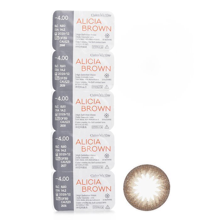 Clalen Iris 1Day Alicia Brown -4.00 5pcs x 1 strip
