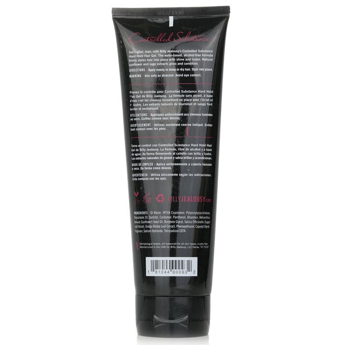Billy Jealousy Controlled Substance Hard Hold Gel (Brillance élevée) 250ml/8.4oz