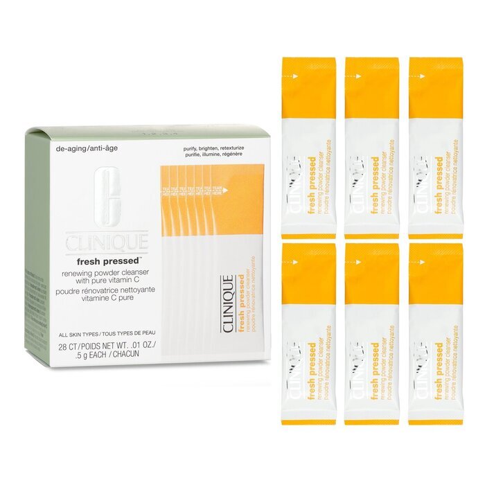 Clinique Fresh Pressed Renewing Powder Cleanser with Pure Vitamin C - All Skin Types 28x0.5g